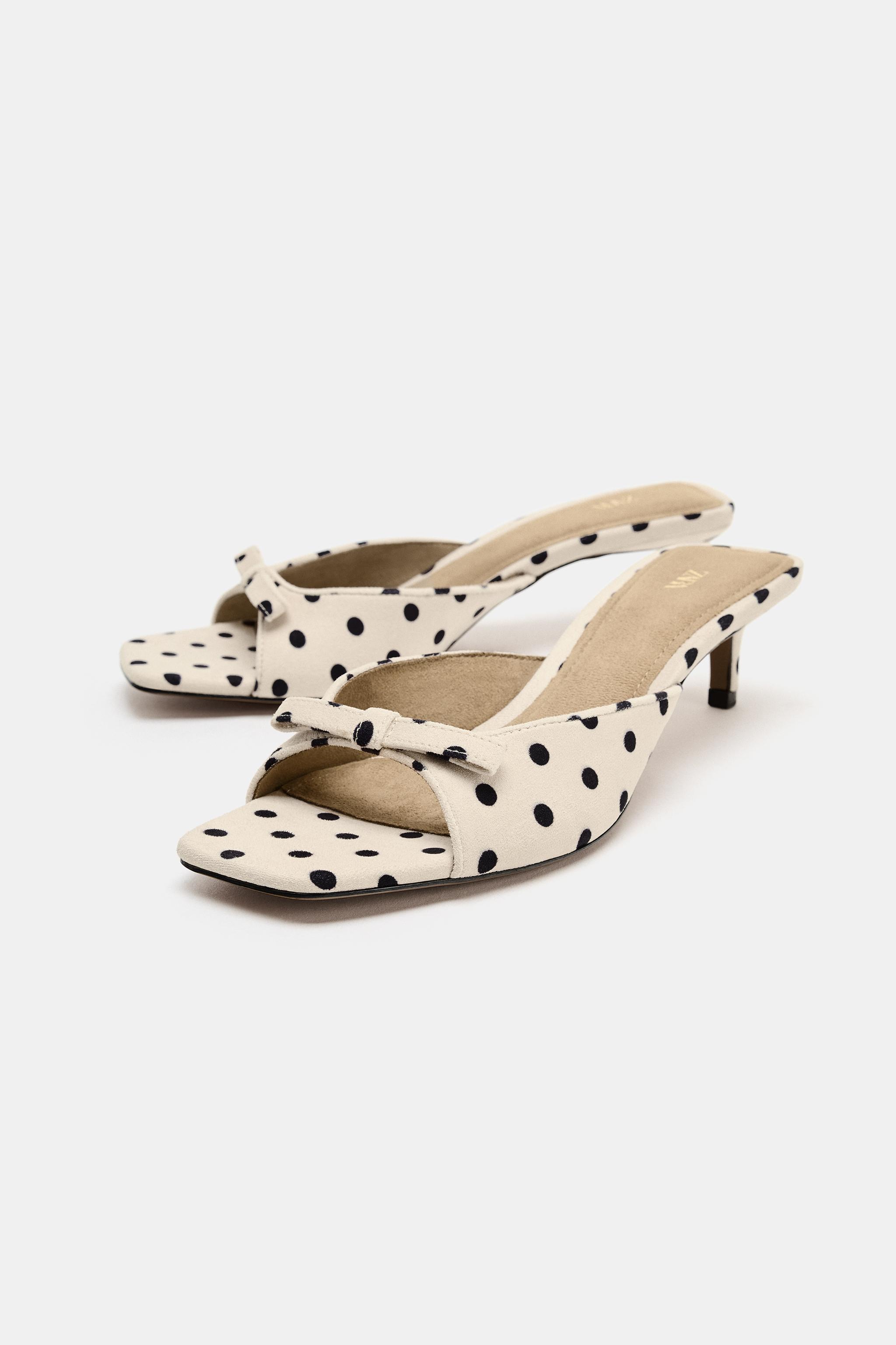 POLKA DOT MULE WITH BOW