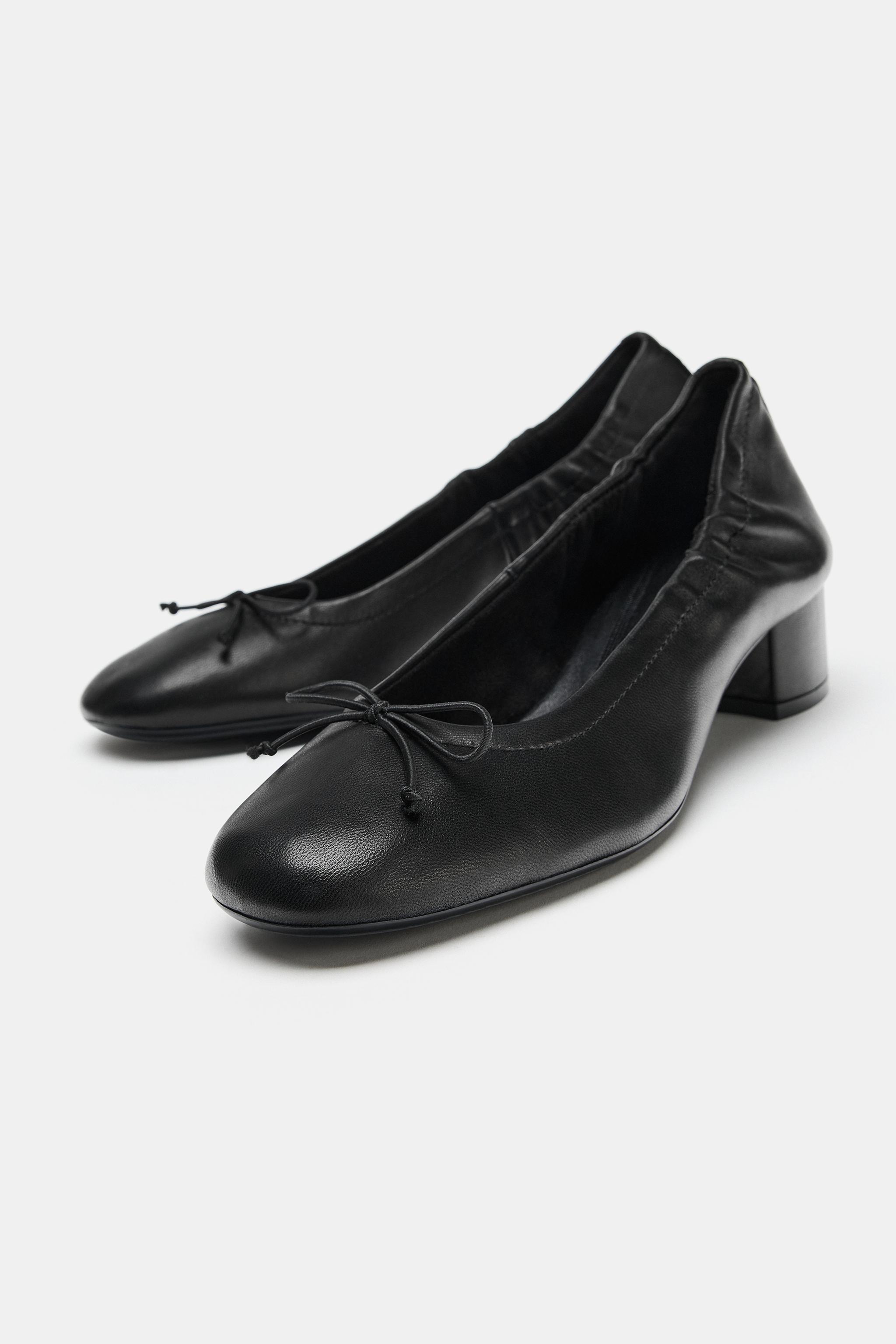 LEATHER HEELED BALLET