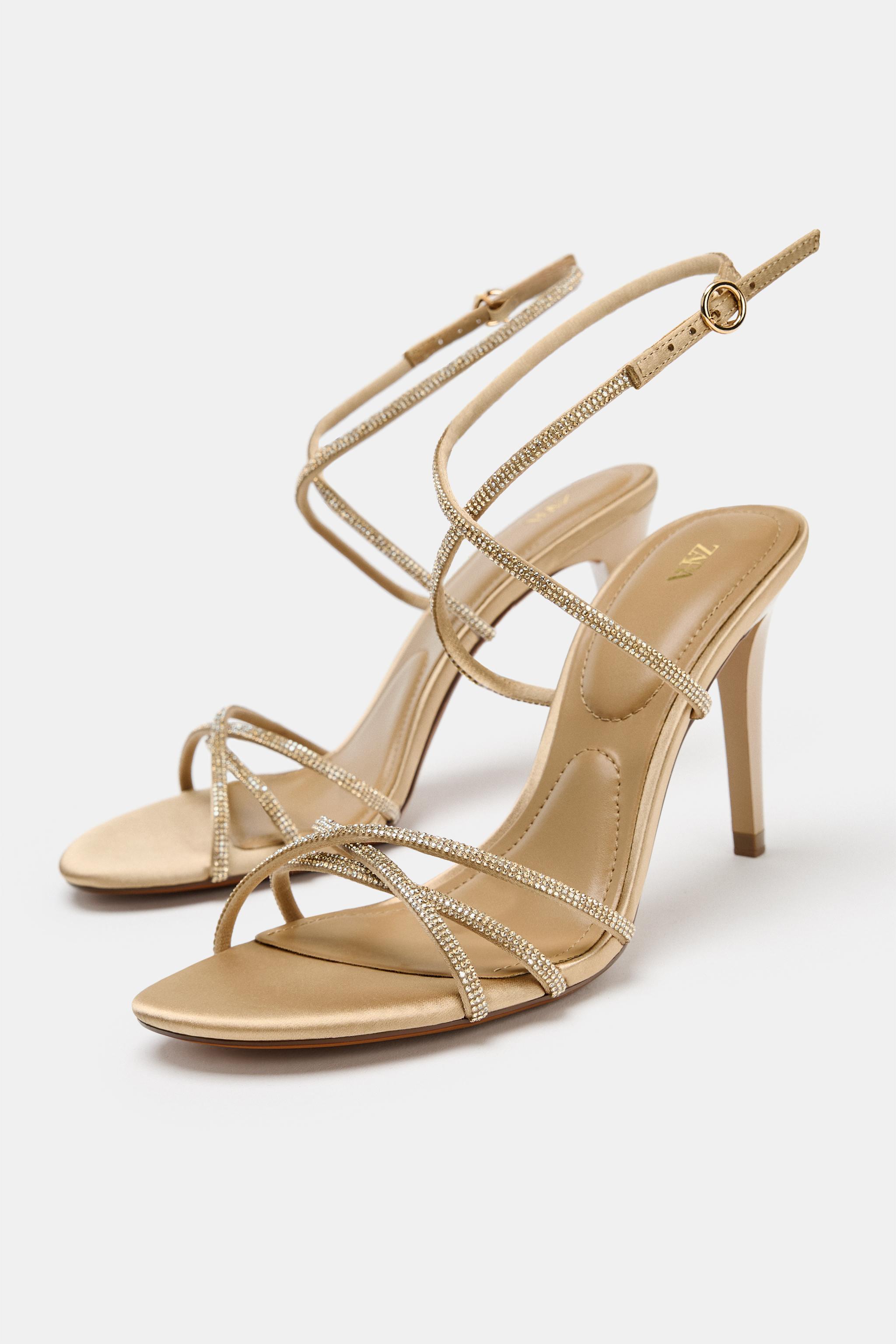 HIGH-HEELS WITH RHINESTONES