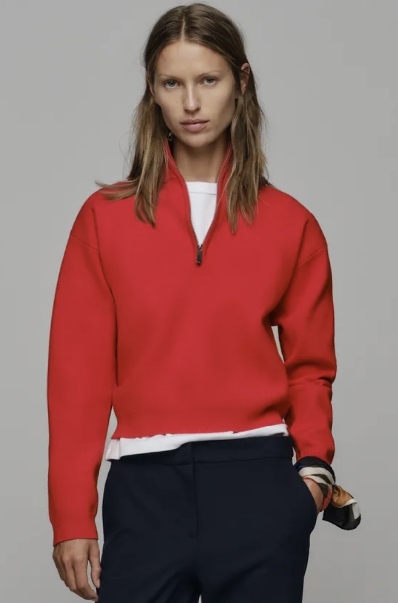 KNIT ZIP-UP JUMPER