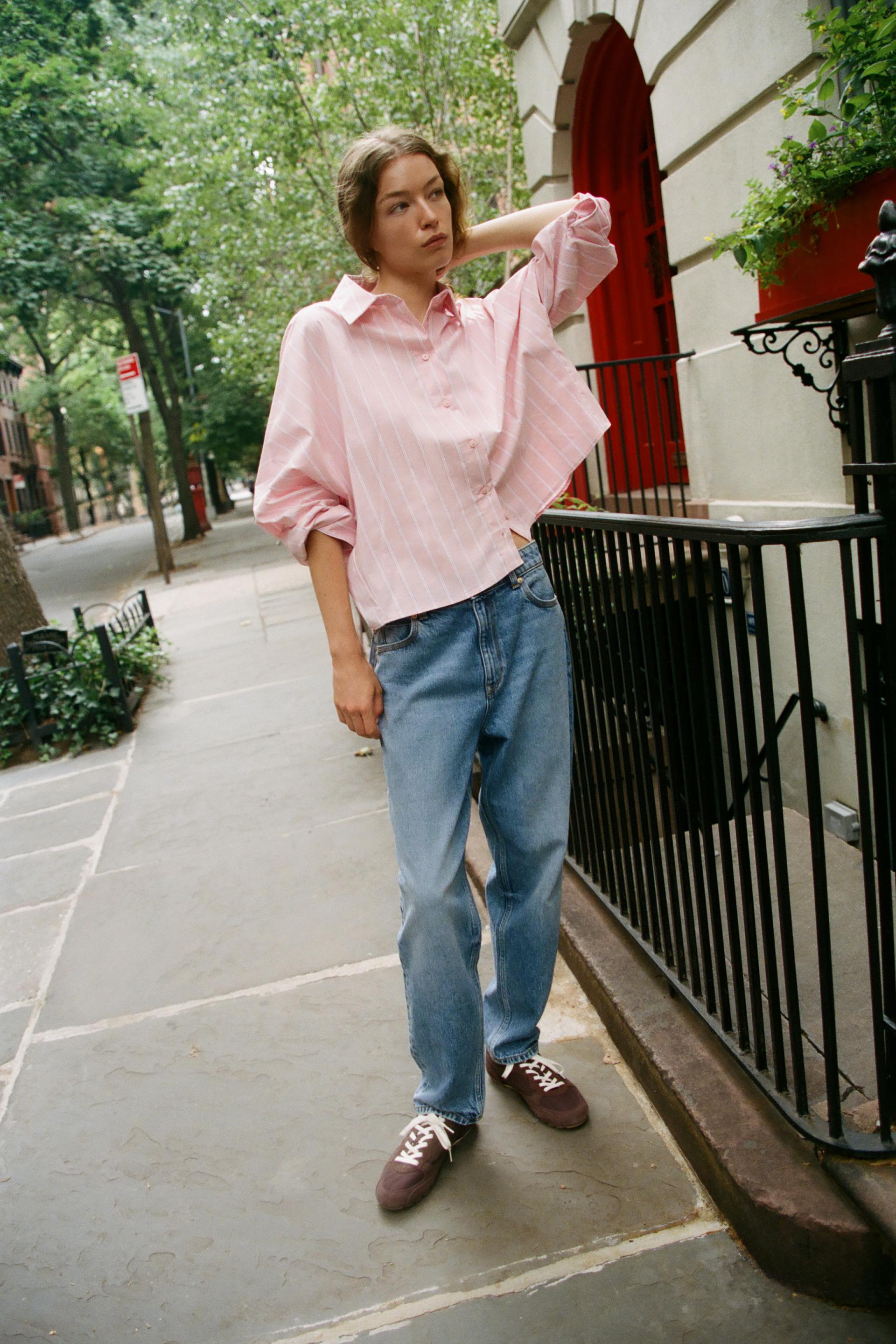 STRIPED SHIRT WITH WIDE ARMHOLES