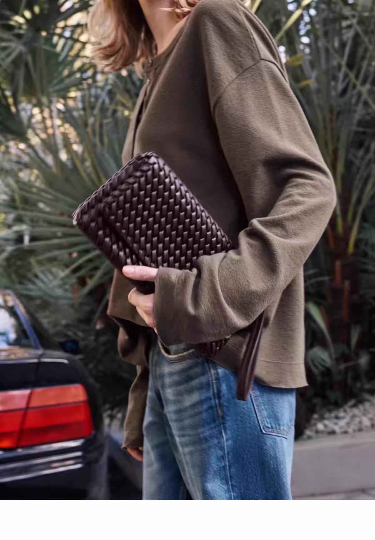 ZARA BRAIDED CLUTCH BAG