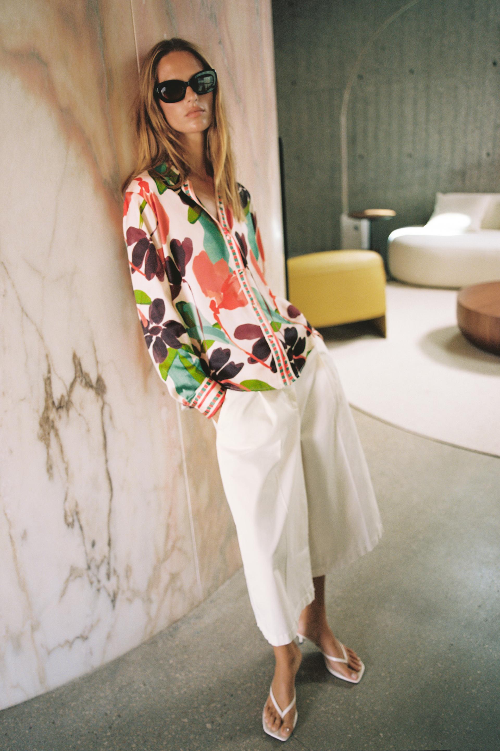 FLORAL PRINT SATIN
